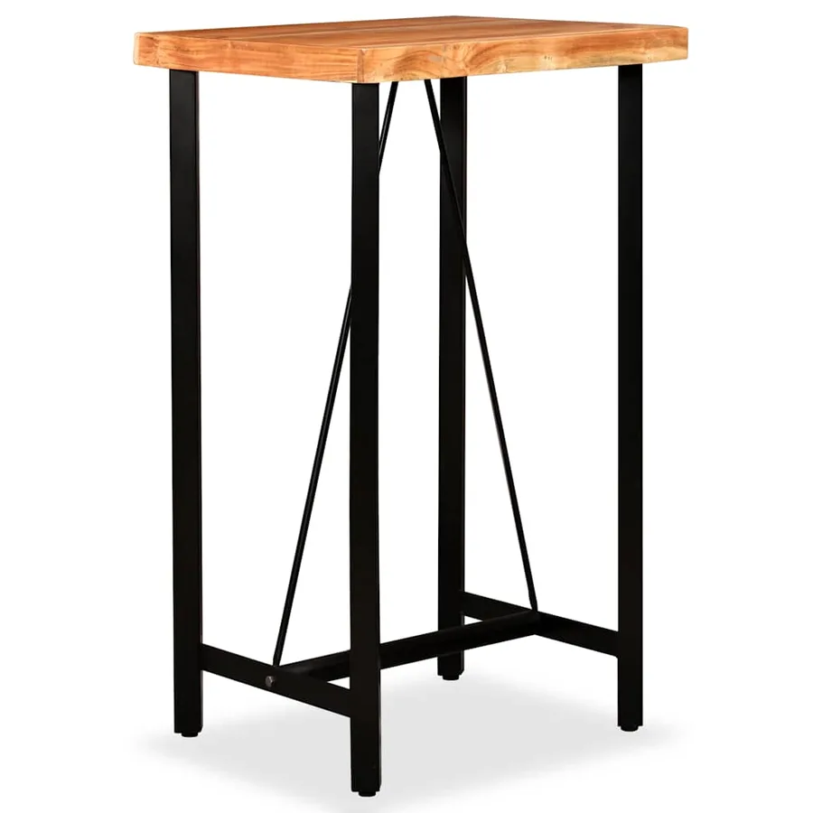 Table de bar Bois massif d'acacia 60x60x107 cm - 11