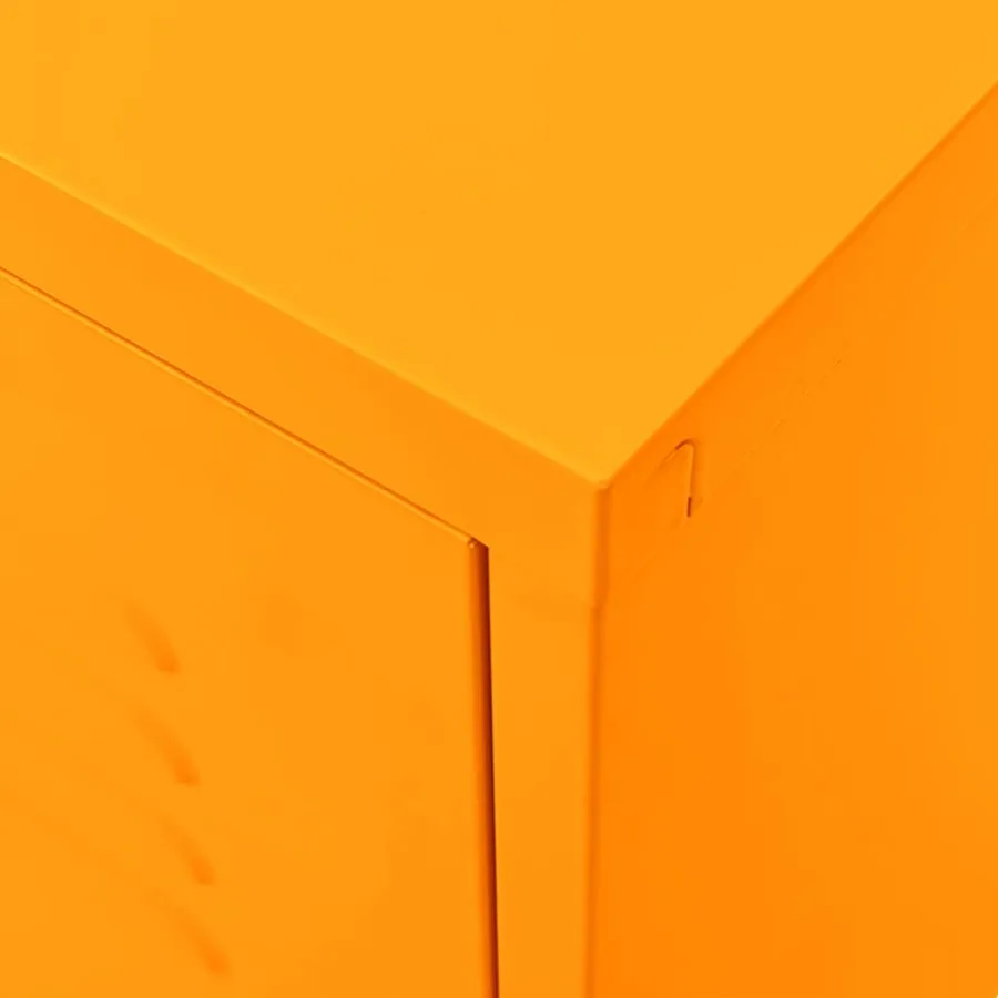 Meuble TV Jaune moutarde 105x35x50 cm Acier - 8
