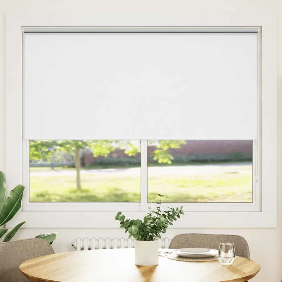 Store enrouleur occultant 144,4 x 175 cm, largeur du tissu 140 cm, blanc