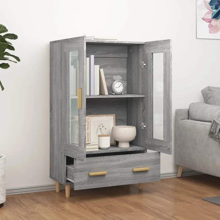 Buffet Sonoma gris 70x31x115 cm Bois d'ingénierie - 3