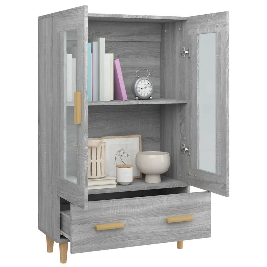 Buffet Sonoma gris 70x31x115 cm Bois d'ingénierie - 4