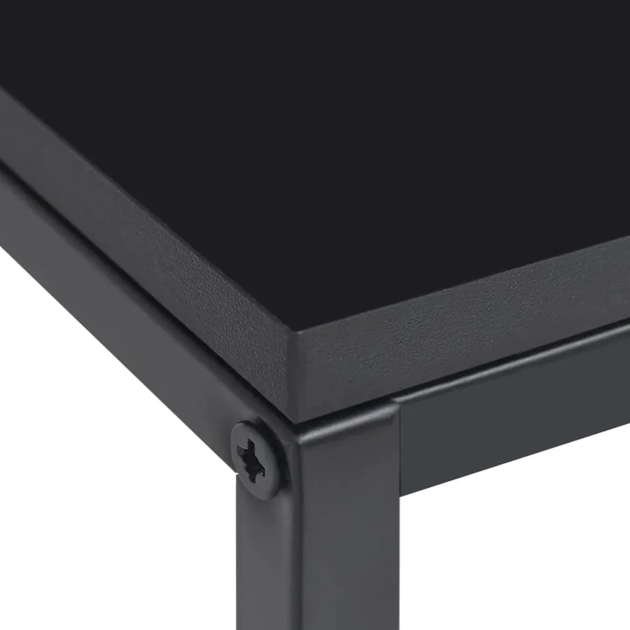 Tables d'appoint 2 pcs Noir Acier - 5