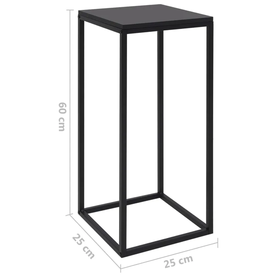 Tables d'appoint 2 pcs Noir Acier - 6