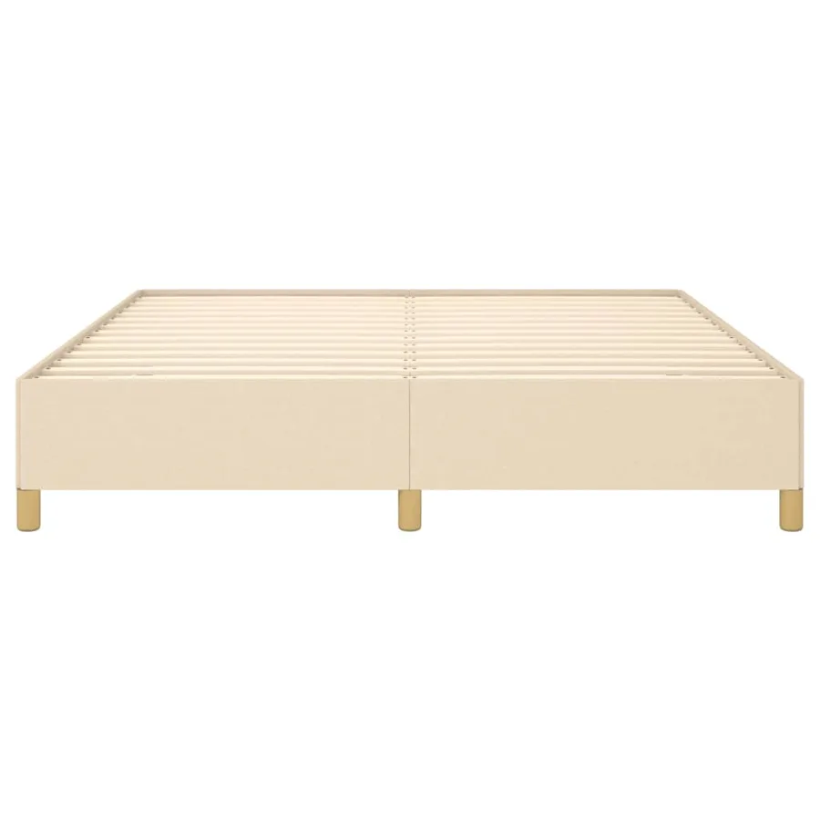 Cadre de lit sans matelas crème 180x200 cm tissu - 5