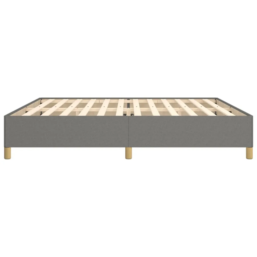 Cadre de lit sans matelas gris foncé 200x200 cm tissu - 6