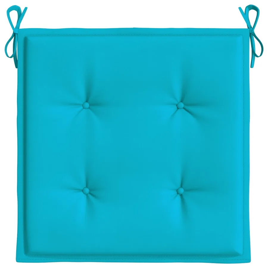 Coussins de chaise de jardin lot de 6 turquoise 50x50x4cm tissu - 6