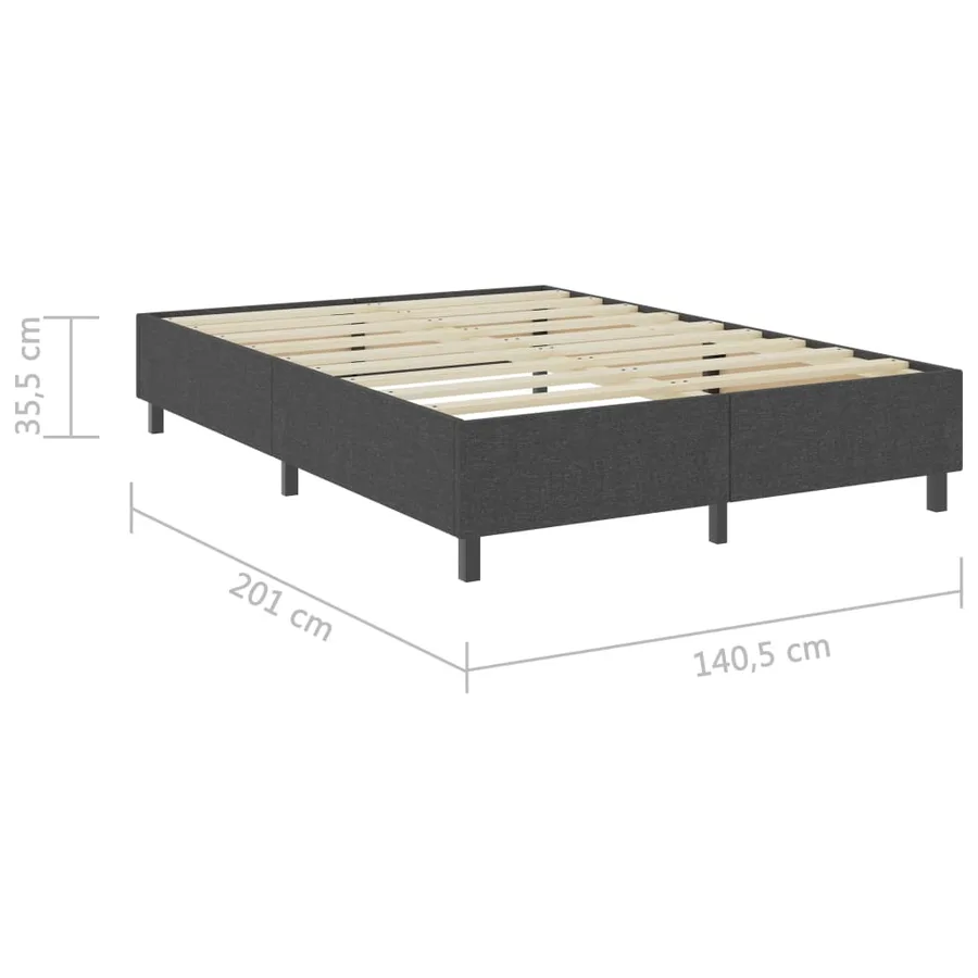 Sommier à lattes de lit Gris foncé Tissu 160x200 cm - 17