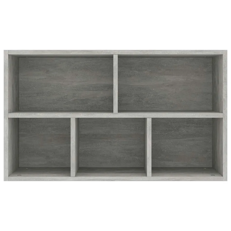 Bibliothèque/Buffet Gris béton 50x25x80 cm Bois d’ingénierie - 9