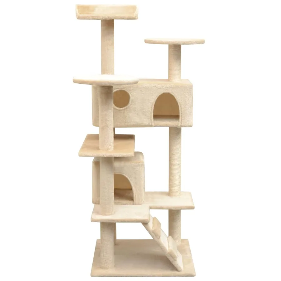 Arbre à chat avec griffoirs en sisal 125 cm Beige - 2