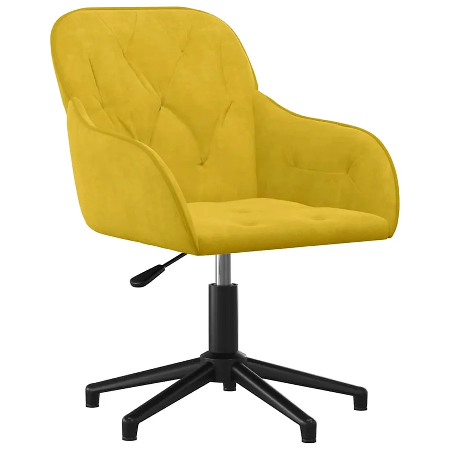Chaises pivotantes à manger lot de 2 Jaune Velours - 3