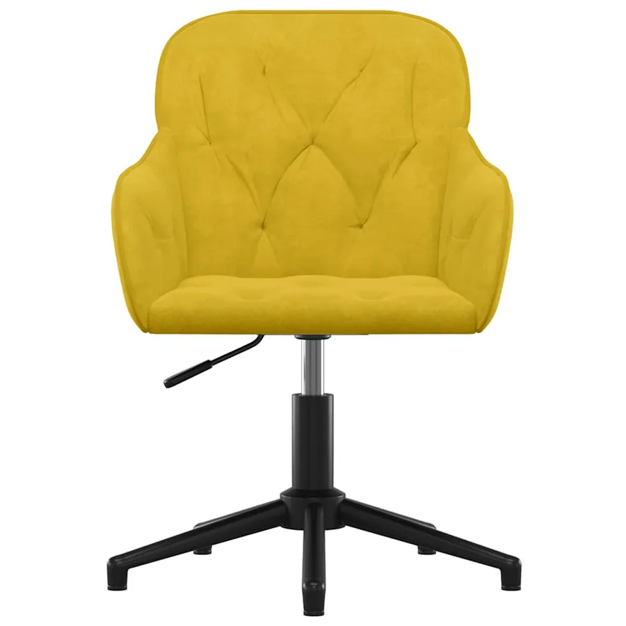 Chaises pivotantes à manger lot de 2 Jaune Velours - 4