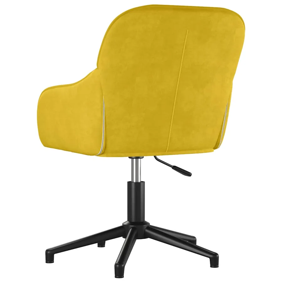 Chaises pivotantes à manger lot de 2 Jaune Velours - 6