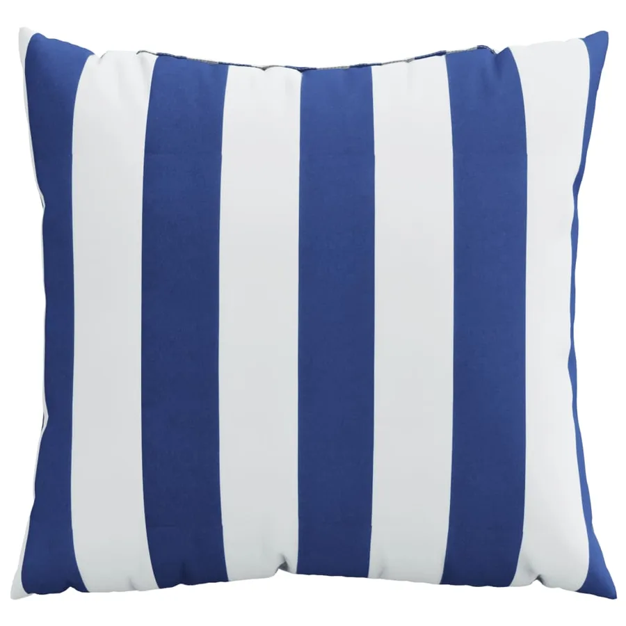 Coussins décoratifs lot de 4 bleu et blanc 40x40 cm tissu - 3