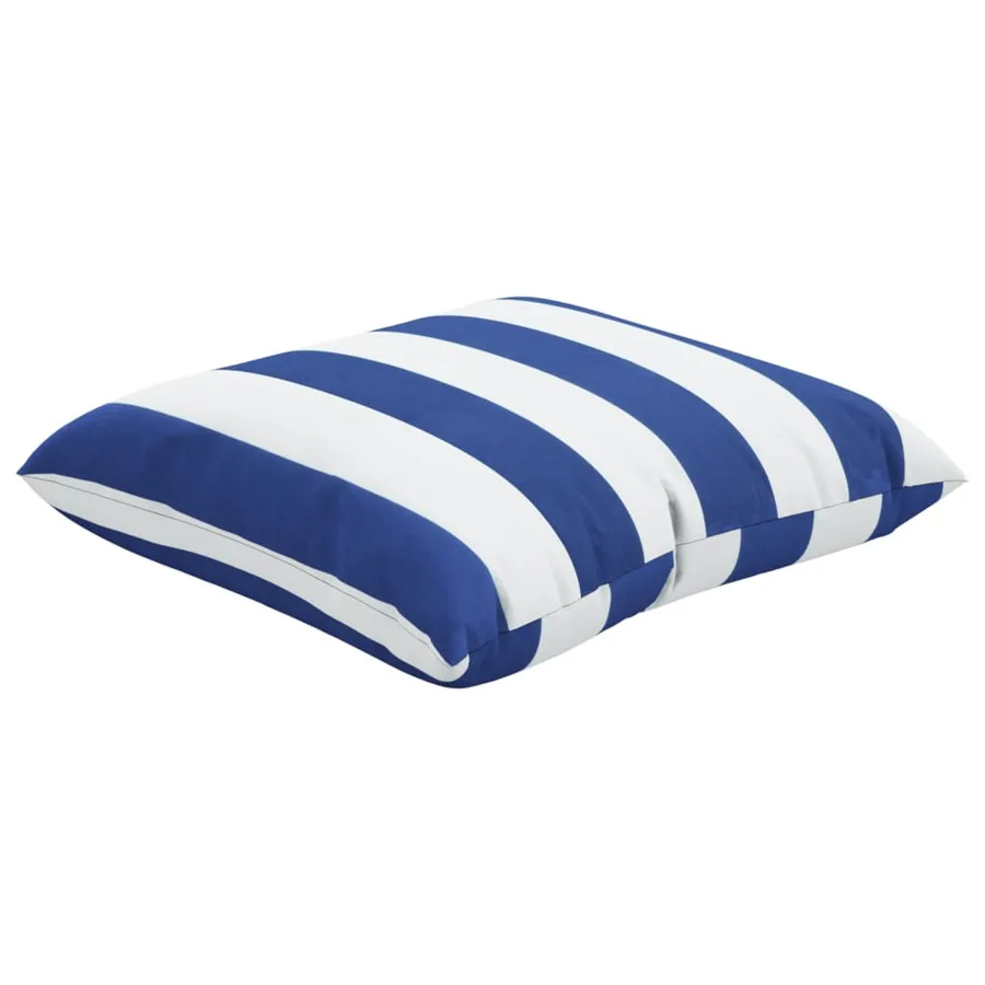 Coussins décoratifs lot de 4 bleu et blanc 40x40 cm tissu - 5