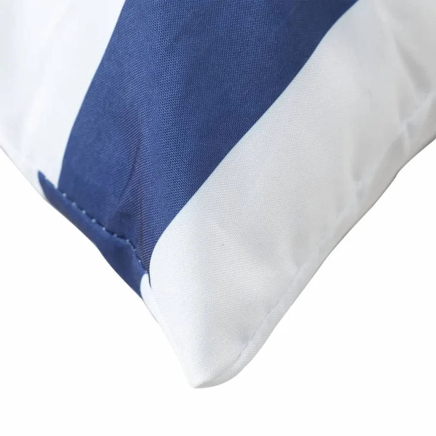 Coussins décoratifs lot de 4 bleu et blanc 40x40 cm tissu - 6