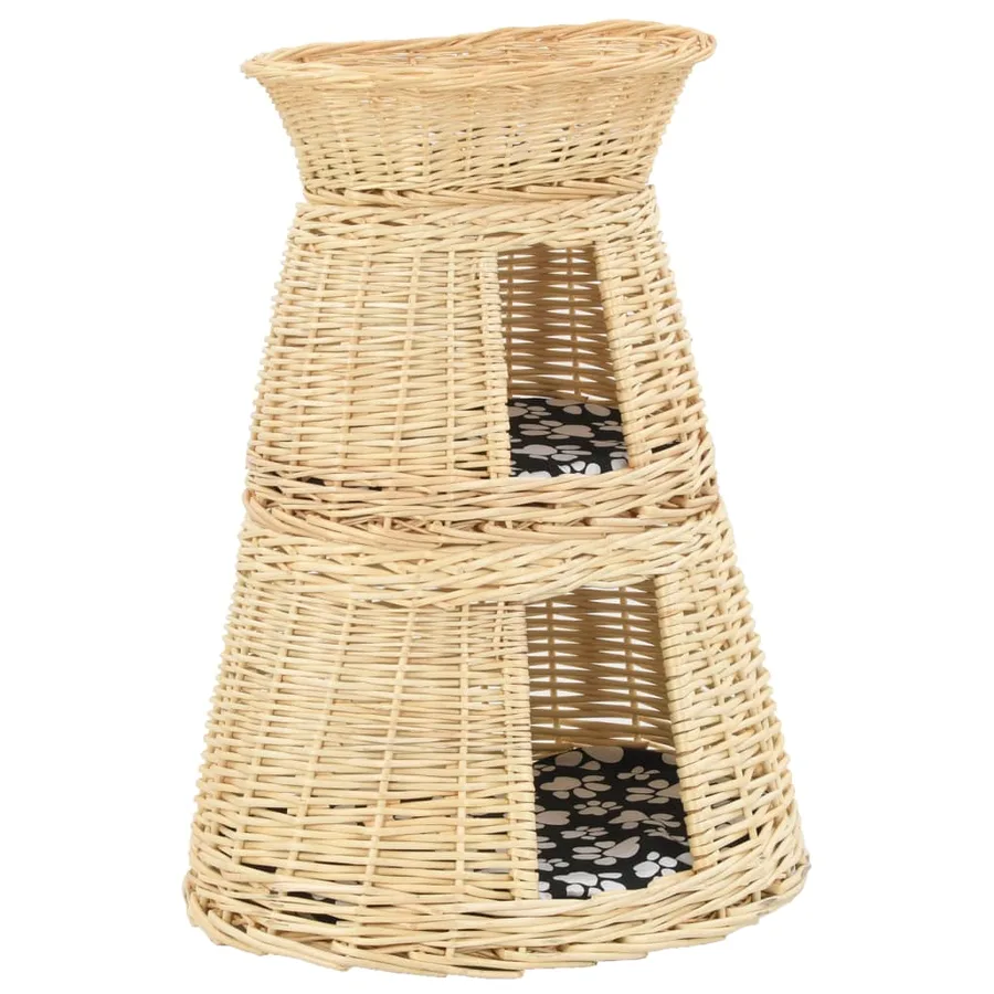 Ensemble de panier pour chats 3 pcs avec coussins 47x34x60 cm - 2