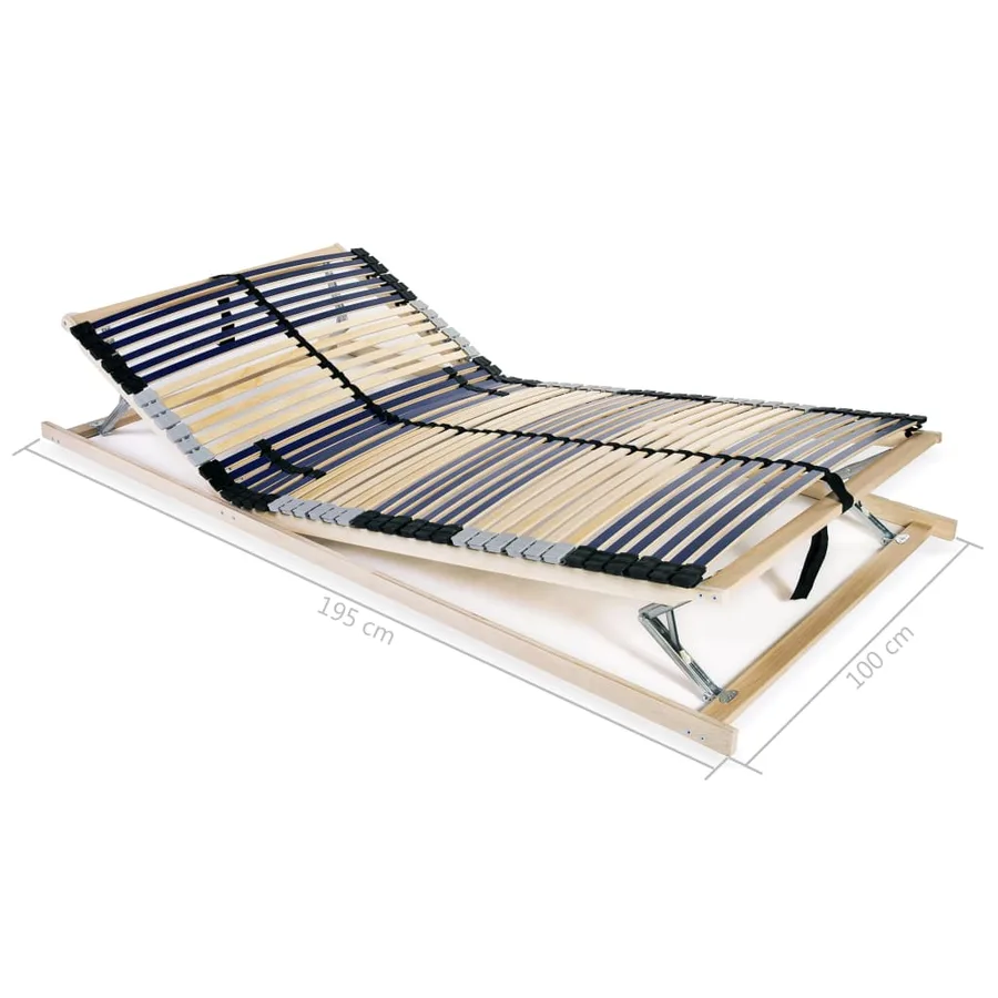 Sommier à lattes sans matelas avec 42 lattes 7 zones 100x200 cm - 9