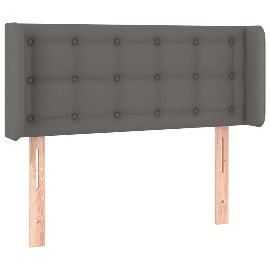 Tête de lit à LED Gris 83x16x78/88 cm Similicuir - 3