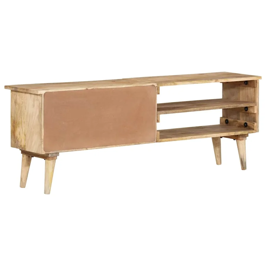 Meuble TV 140x30x50 cm Bois de manguier massif - 10