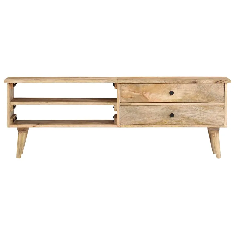 Meuble TV 140x30x50 cm Bois de manguier massif - 3