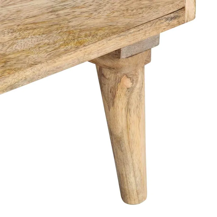 Meuble TV 140x30x50 cm Bois de manguier massif - 7