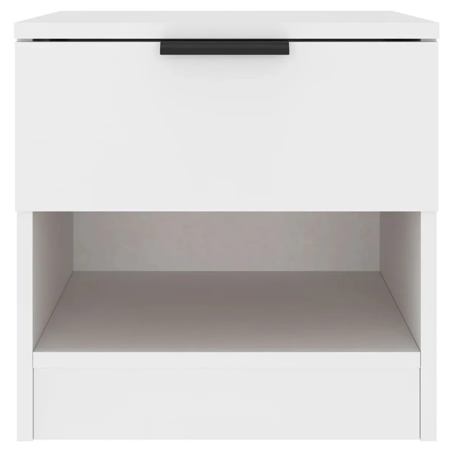Tables de chevet 2 pcs Blanc Bois d'ingénierie - 4