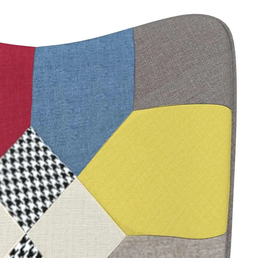 Chaise de relaxation Patchwork Tissu - 6