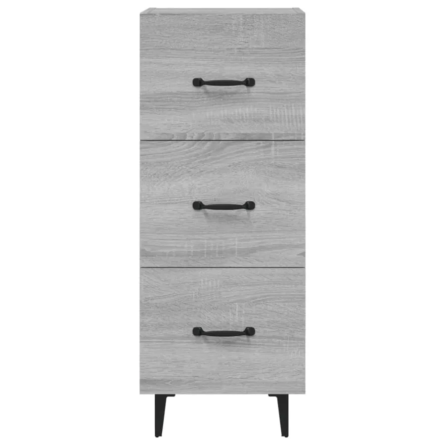 Buffet Sonoma gris 34,5x34x90 cm Bois d'ingénierie - 5