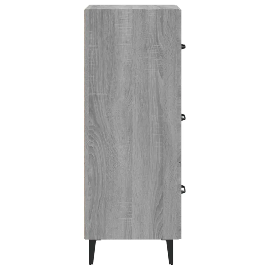 Buffet Sonoma gris 34,5x34x90 cm Bois d'ingénierie - 7