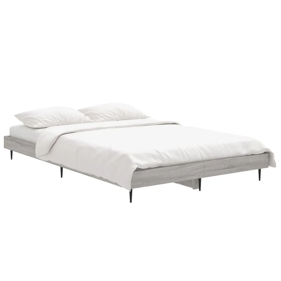 Cadre de lit sans matelas sonoma gris 120x190 cm - 3