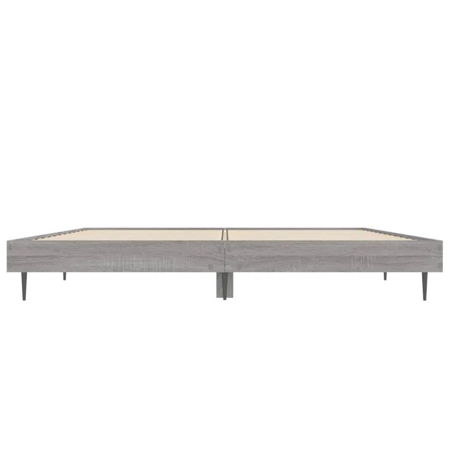 Cadre de lit sans matelas sonoma gris 120x190 cm - 6