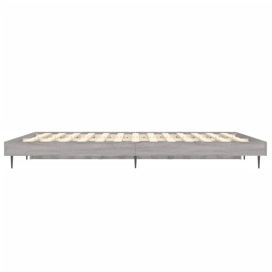Cadre de lit sans matelas sonoma gris 120x190 cm - 7