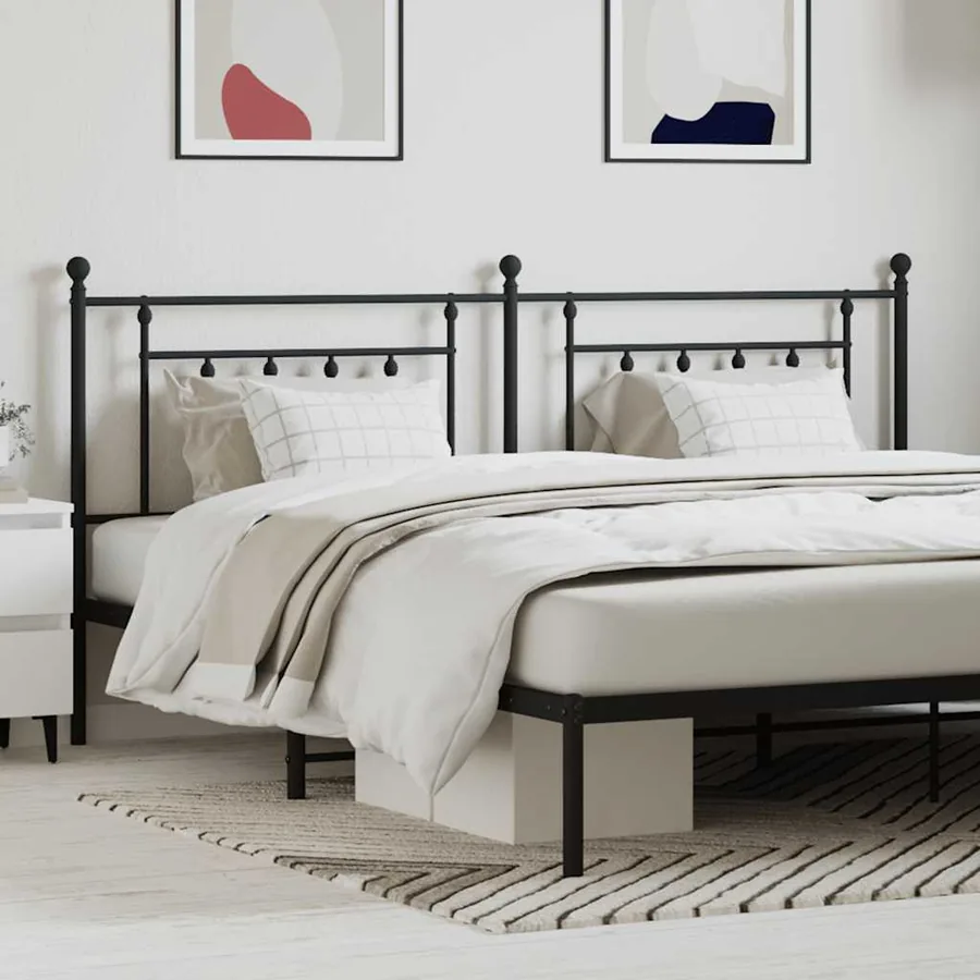 Tête de lit de remplacement métal noir 200 cm