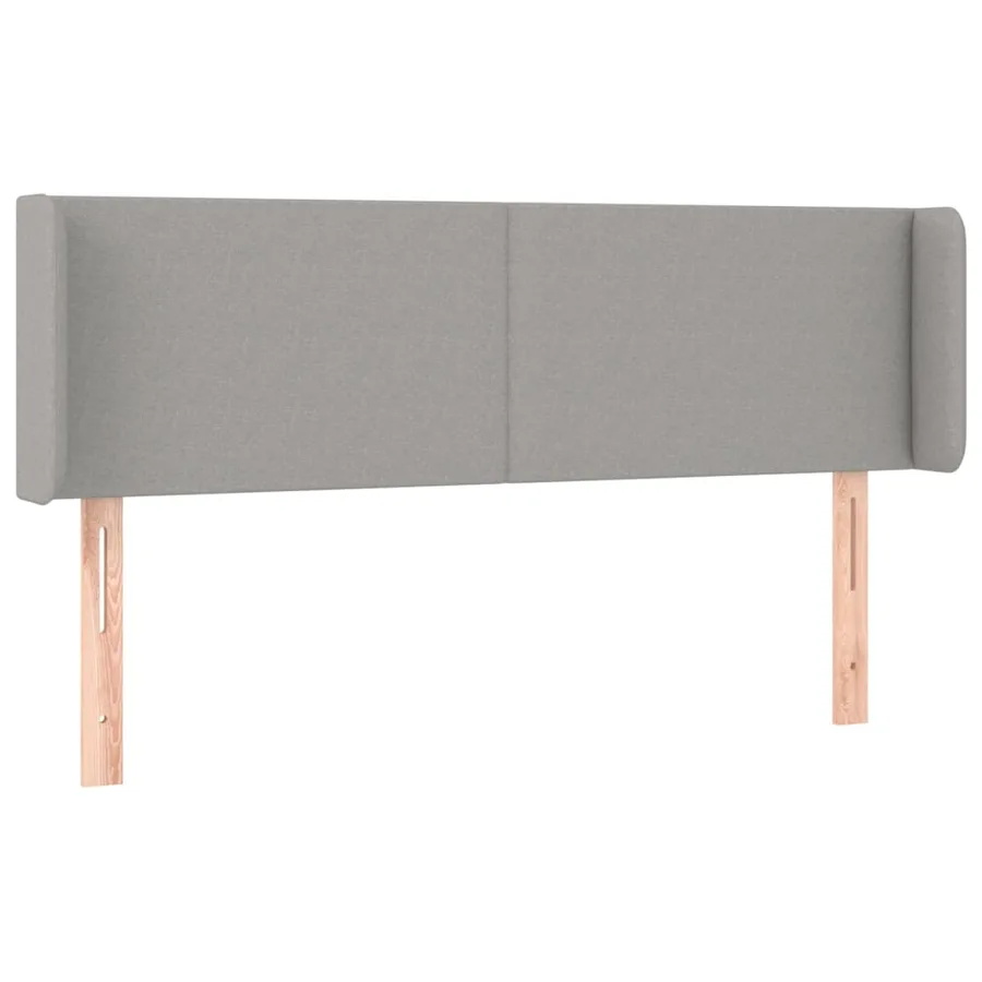 Tête de lit avec oreilles Gris clair 147x16x78/88 cm Tissu - 2