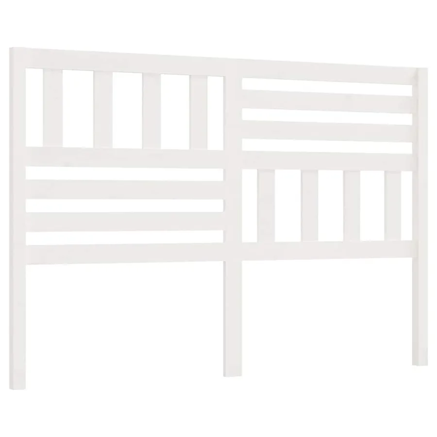Tête de lit Blanc 126x4x100 cm Bois massif de pin - 2