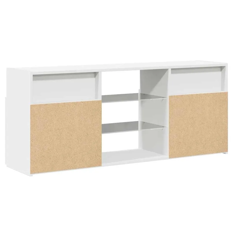 Meuble TV avec lumières LED blanc 120x30x50 cm - 10