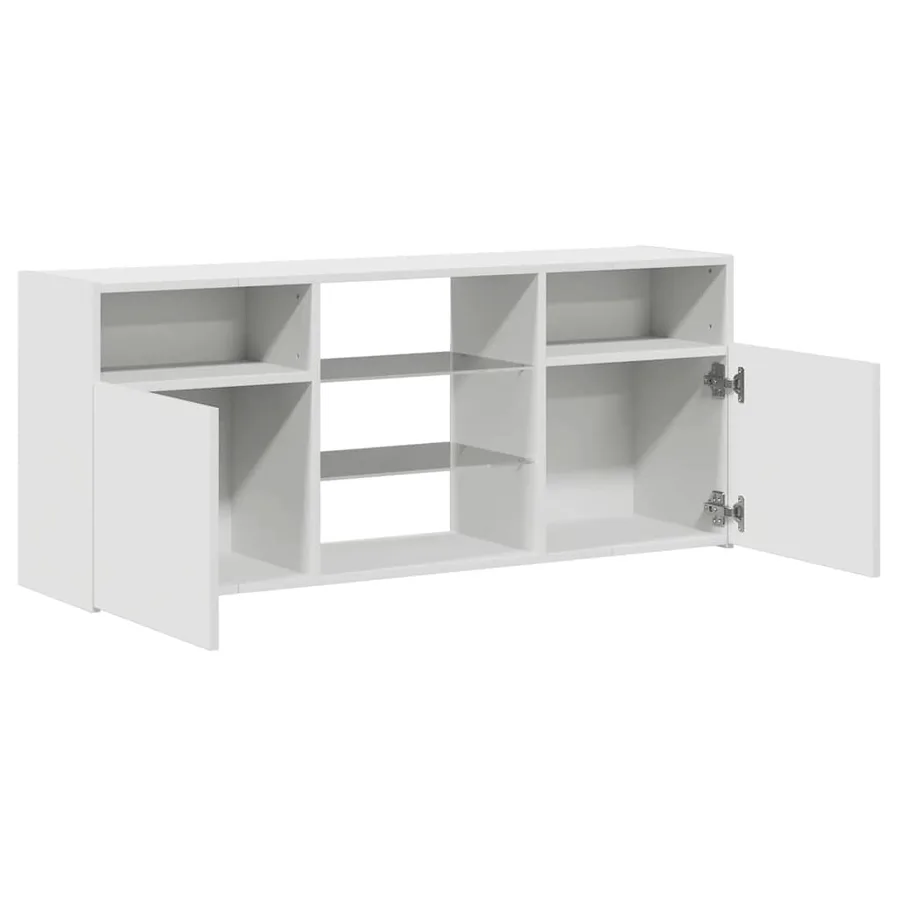 Meuble TV avec lumières LED blanc 120x30x50 cm - 11