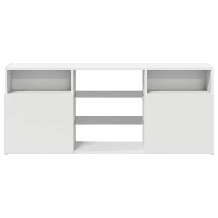 Meuble TV avec lumières LED blanc 120x30x50 cm - 8