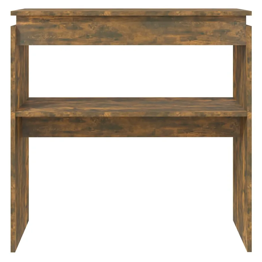 Table console Chêne fumé 80x30x80 cm Bois d'ingénierie - 3