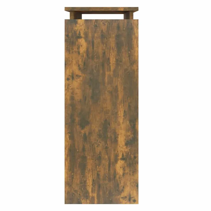 Table console Chêne fumé 80x30x80 cm Bois d'ingénierie - 4