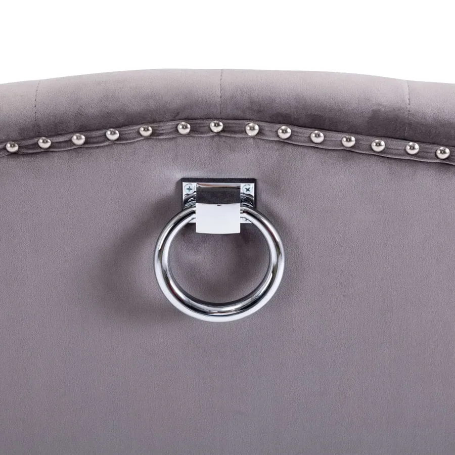 Chaises à manger lot de 2 gris velours - 7