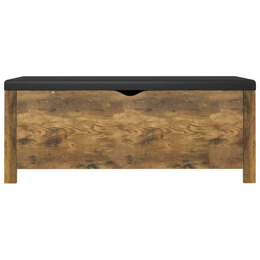 Boîte de rangement et coussin Chêne fumé 105x40x45 cm Aggloméré - 5
