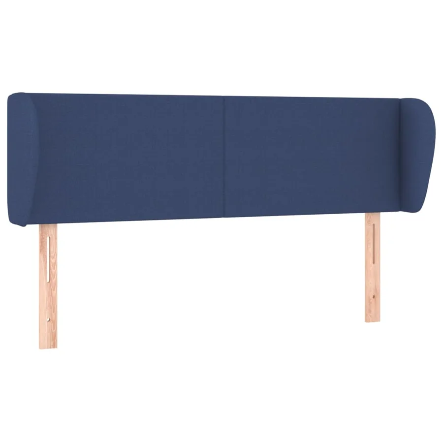 Tête de lit avec oreilles Bleu 147x23x78/88 cm Tissu - 2