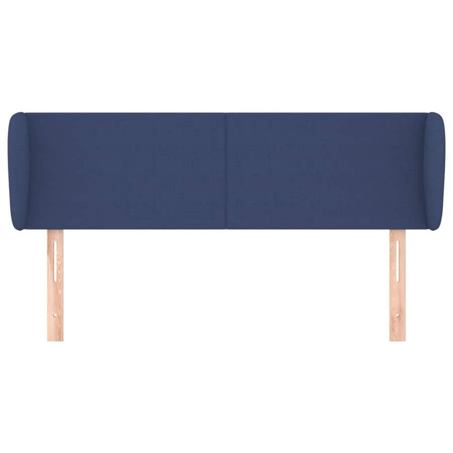 Tête de lit avec oreilles Bleu 147x23x78/88 cm Tissu - 3