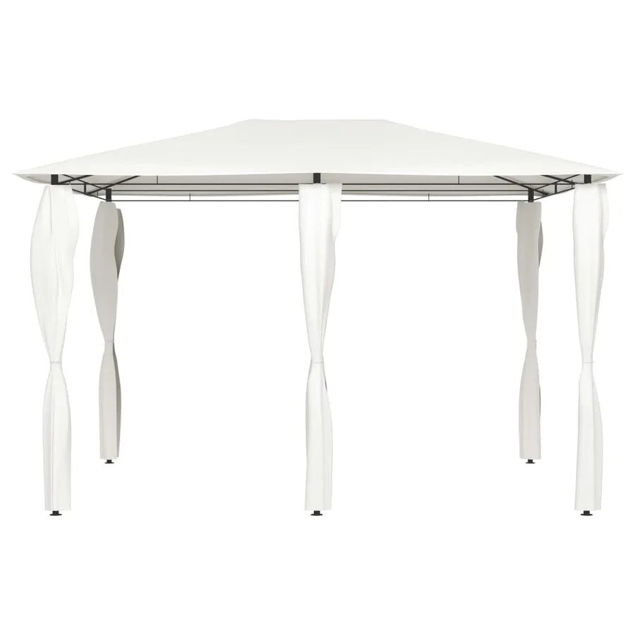 Belvédère avec revêtement de poteaux 3x4x2,6 m Crème 160 g/m² - 2