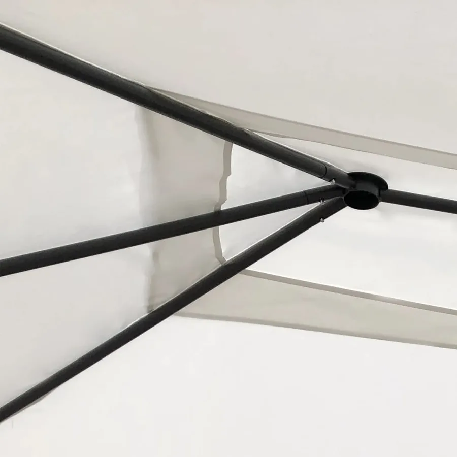Belvédère avec revêtement de poteaux 3x4x2,6 m Crème 160 g/m² - 3