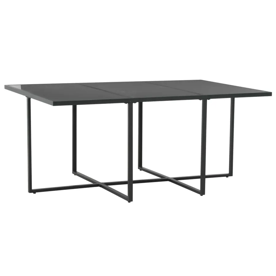 Ensemble à manger d'extérieur 7pcs coussins résine tressée noir - 5