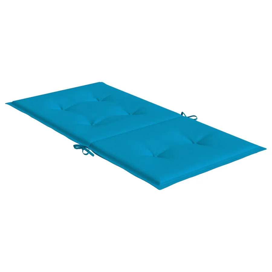 Coussins de chaise de jardin à dossier bas lot de 2 bleu - 5