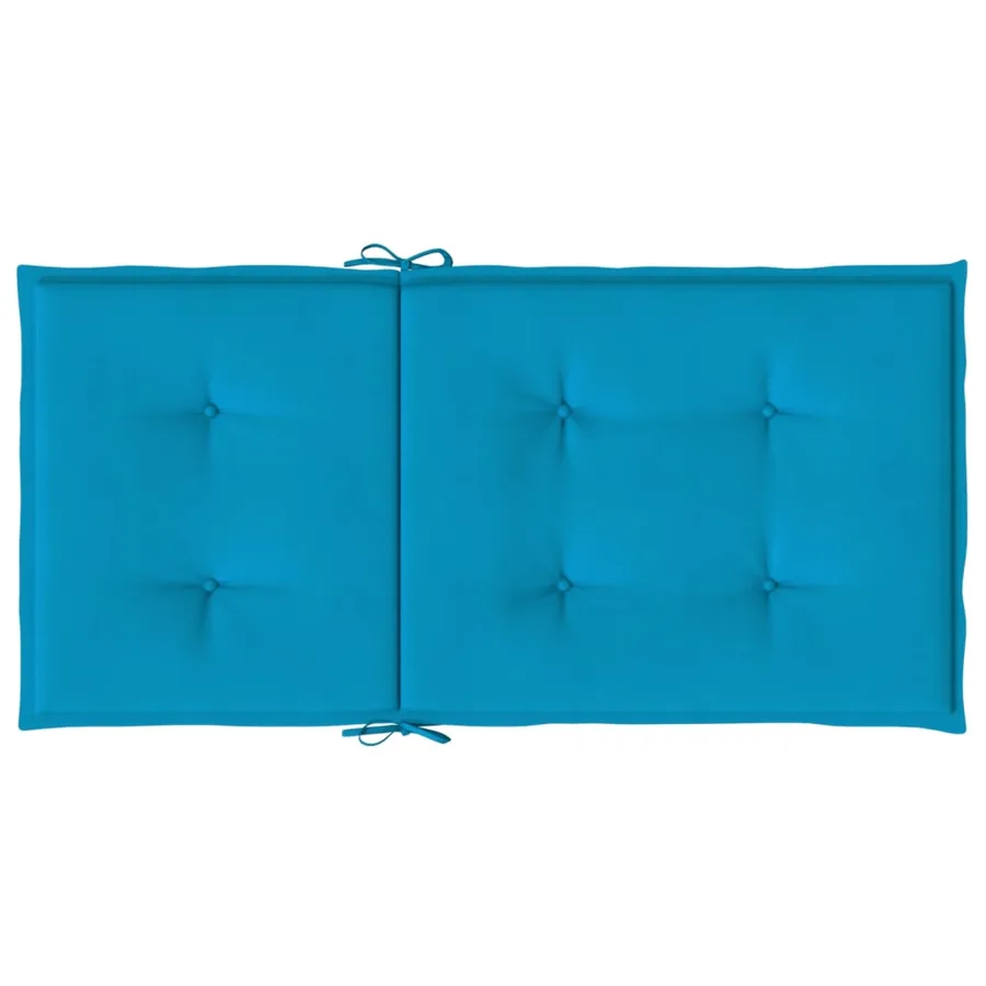 Coussins de chaise de jardin à dossier bas lot de 2 bleu - 6