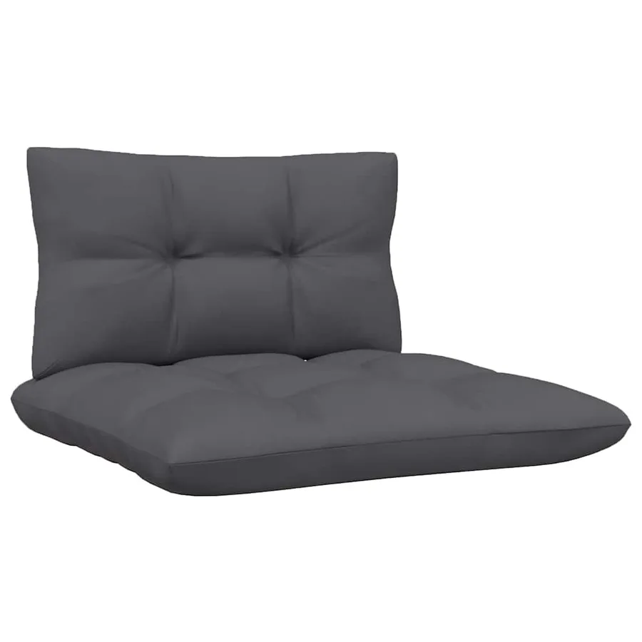 Canapé central de jardin avec coussins anthracite Gris Pin - 5